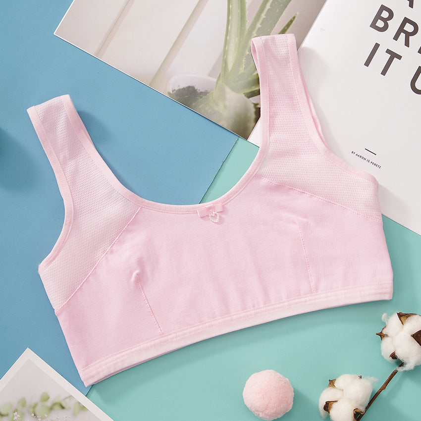 Growth Period Underwear Mesh Cotton Vest Bras