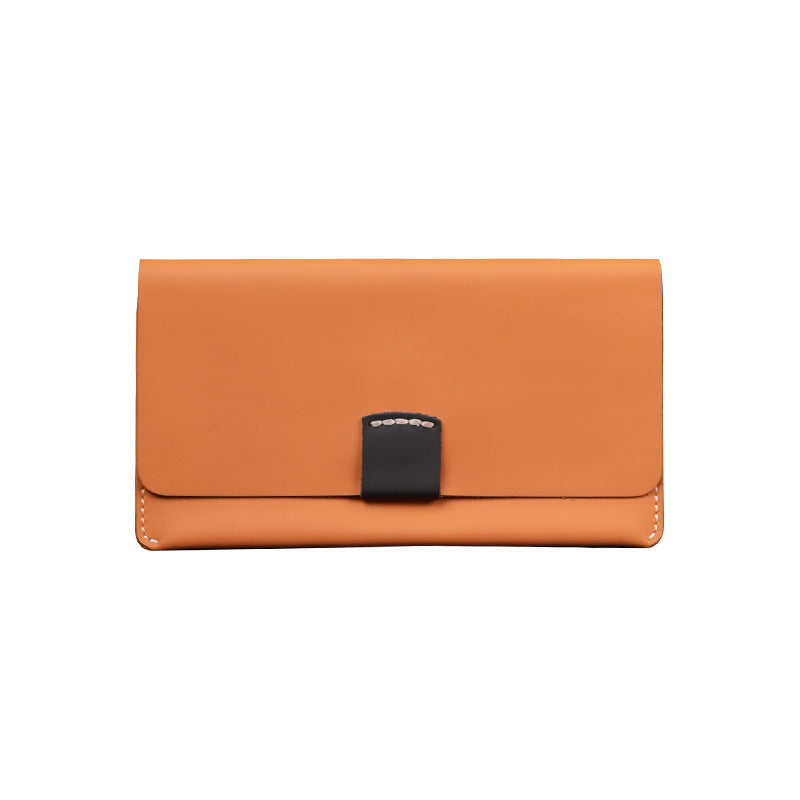 Men's Genuine Leather Clutch High-grade Three-fold Long Men's Wallet