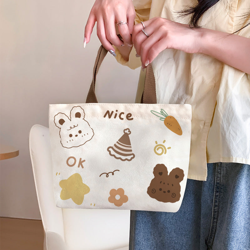 Women's Canvas Cartoon Cabs Korean Style Bags