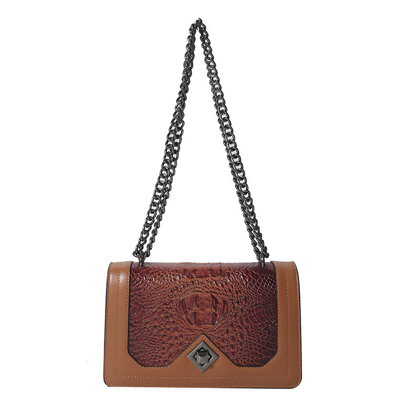 Attractive Slouchy Women's Retro Embossing Chain Women's Messenger Bag