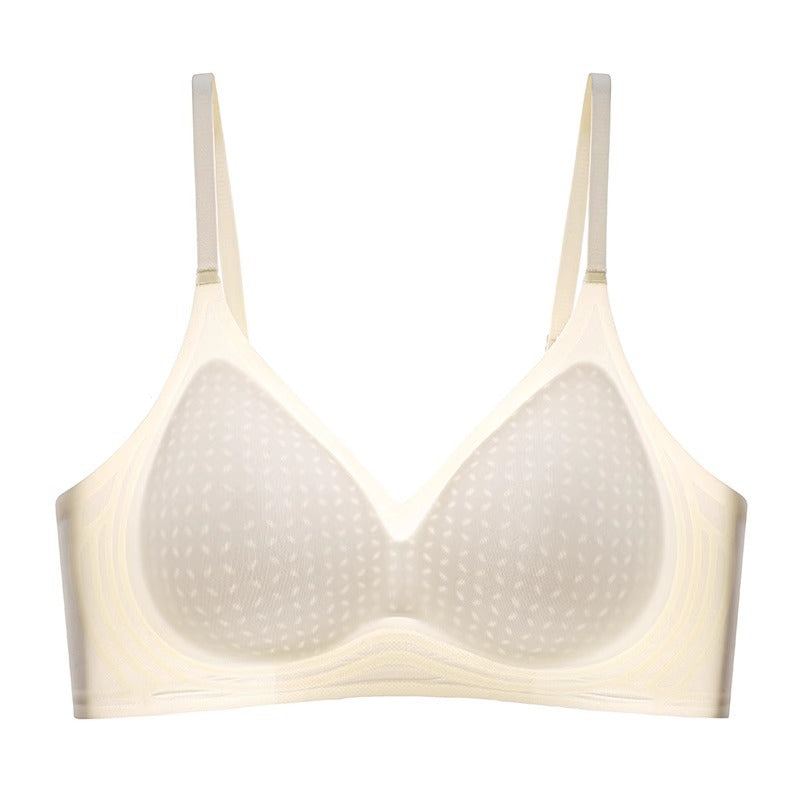 Women's Ice Silk Breathable Traceless Small Breast Push Up Everyday Bras