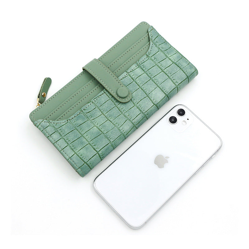 Women's Slots Long Multifunctional Zipper Clutch Large Ladies Wallet