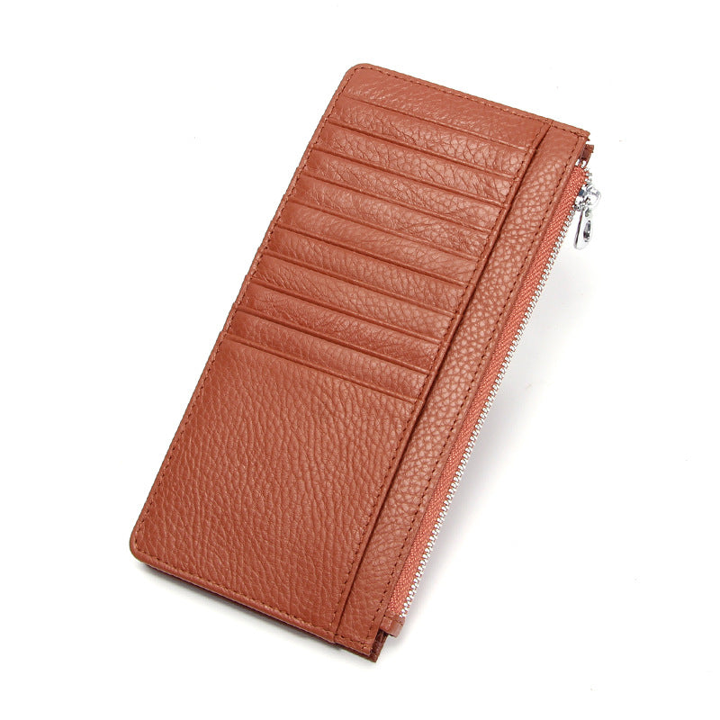 Women's Style Multiple Slots First Layer Cowhide Ladies Wallet
