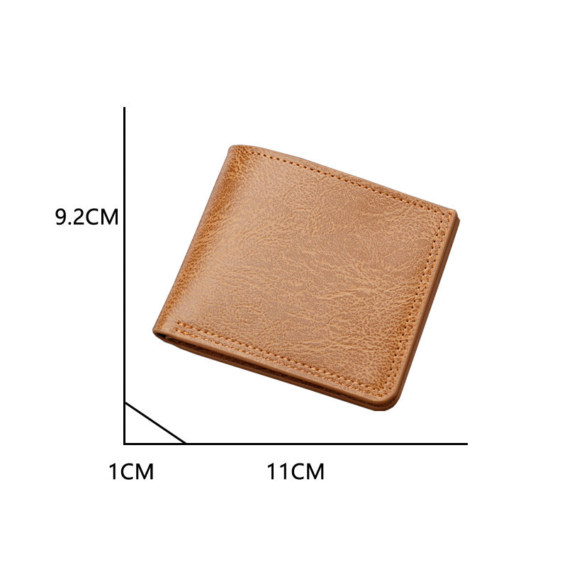 Men's Button Short Driving License Leather Beauty Men's Wallets