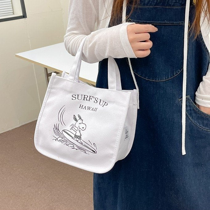 Snoopy Canvas Portable Fashion Mummy Large Handbags