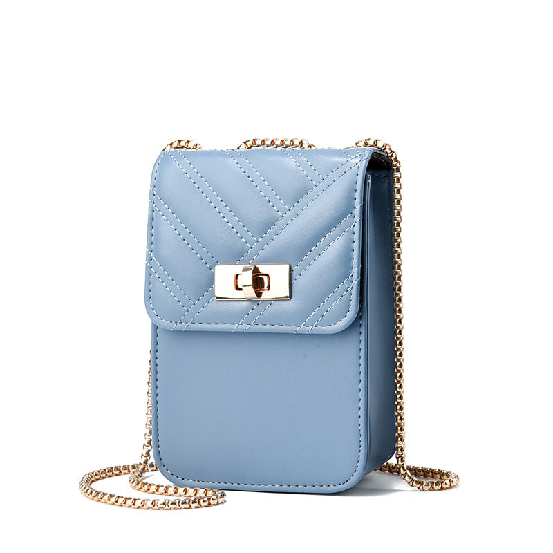 Women's Summer One Minority Simple Embroidered Contrast Phone Bags