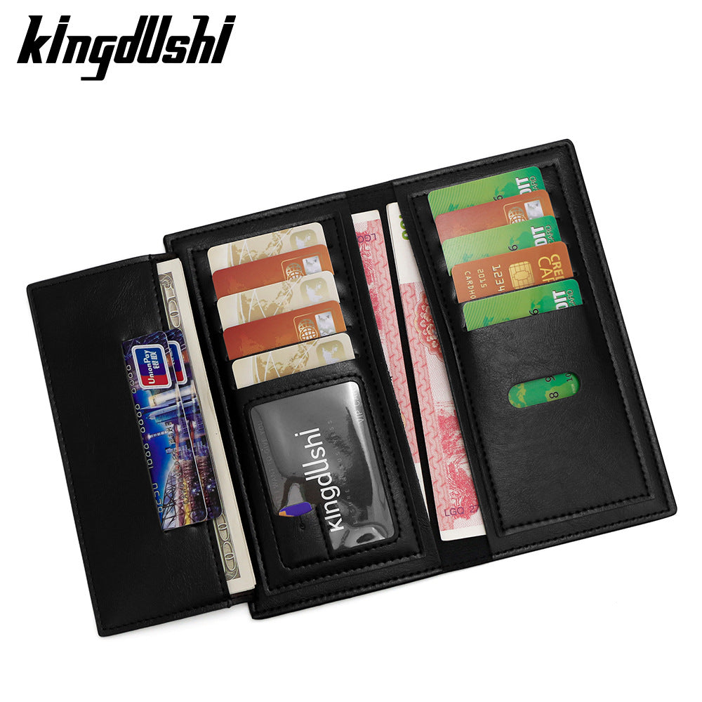 Women's & Men's Fashion Mid-length Three Fold Dollar Multi Slots Men's Wallet