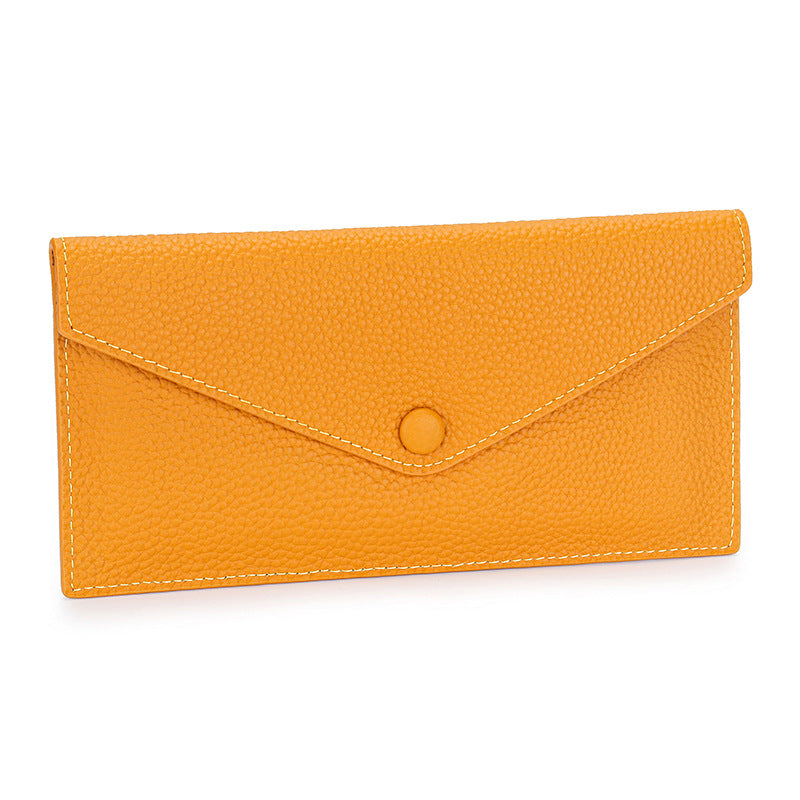 Women's First Layer Cowhide Long Leather Large Ladies Wallet