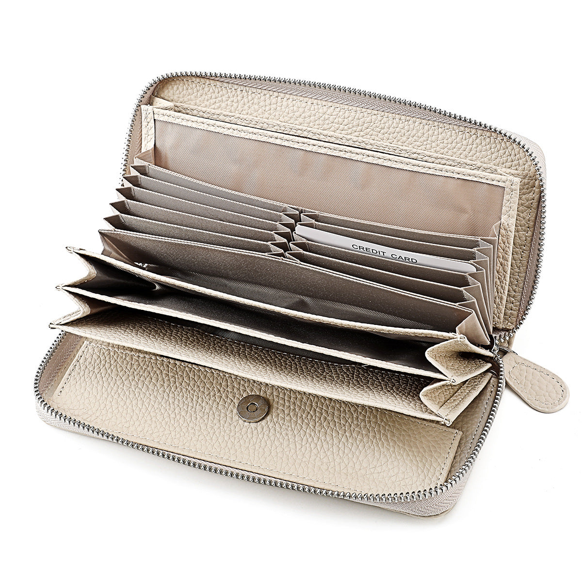 Women's Swiping Leather Long Style Expanding Clutch Ladies Wallet