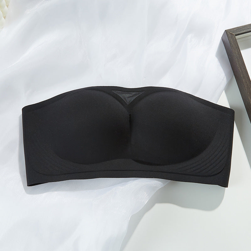 Women's One Piece Strapless Underwear Push Up Small Chest Tube Everyday Bras