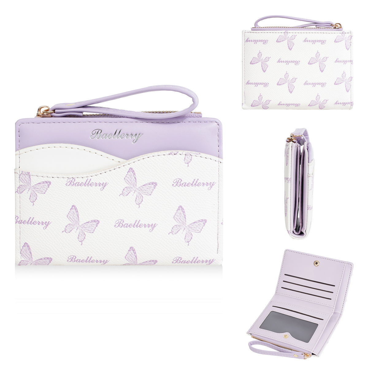 Women's Short Large Capacity Zipper Multiple Slots Ladies Wallet