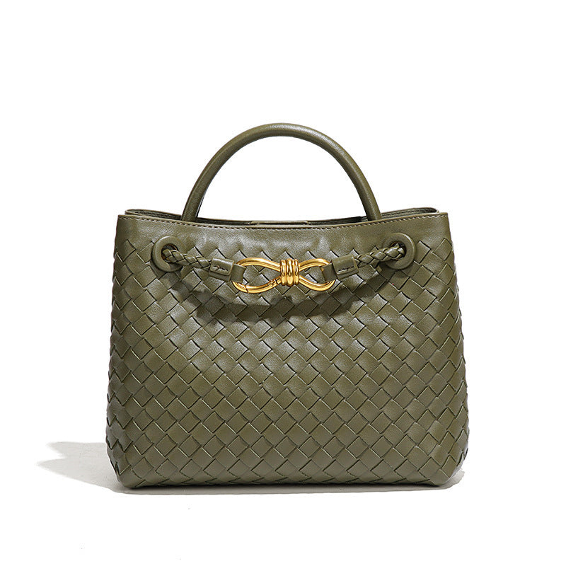 Women's Bow Hand-woven Simple Portable Classic Style Women's Shoulder Bag