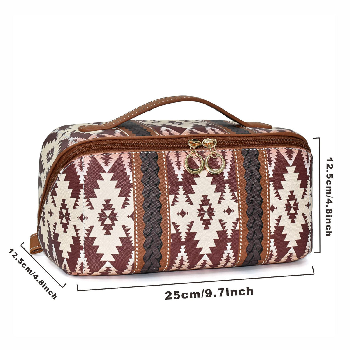 Bohemian Style Leather Cloud Pillow Large Capacity Makeup Bag