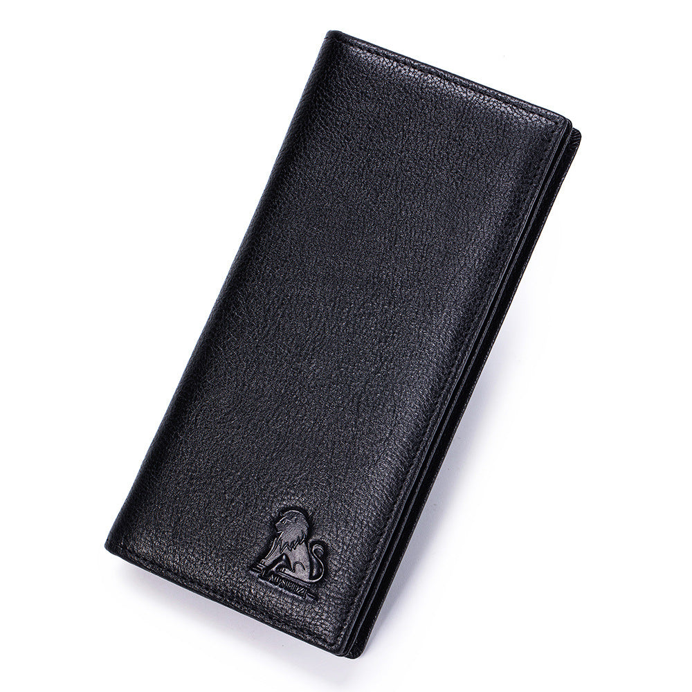 Genuine Leather Retro Vertical Soft Cowhide Neutral Large Card Holder