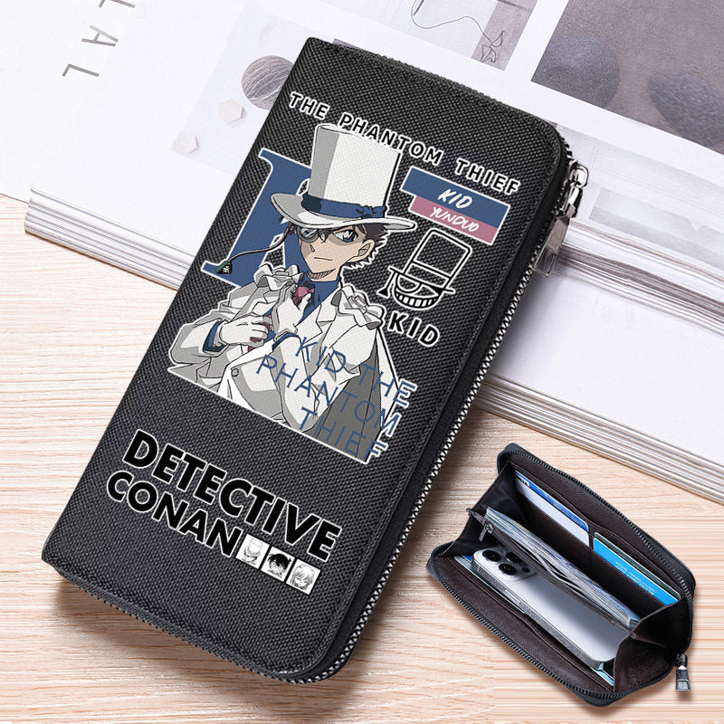 Women's & Men's Detective Conan College Cartoon Trend Canvas Men's Wallet