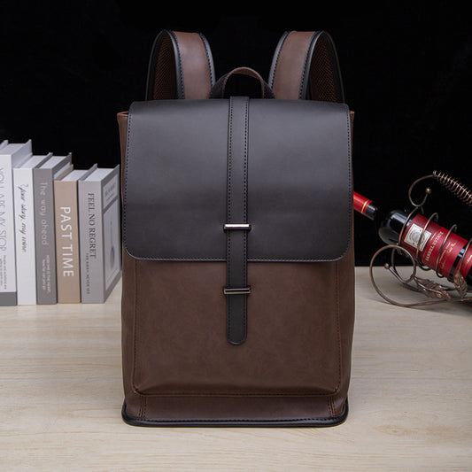 Men's Korean Large Capacity Trendy Crazy Horse Backpacks