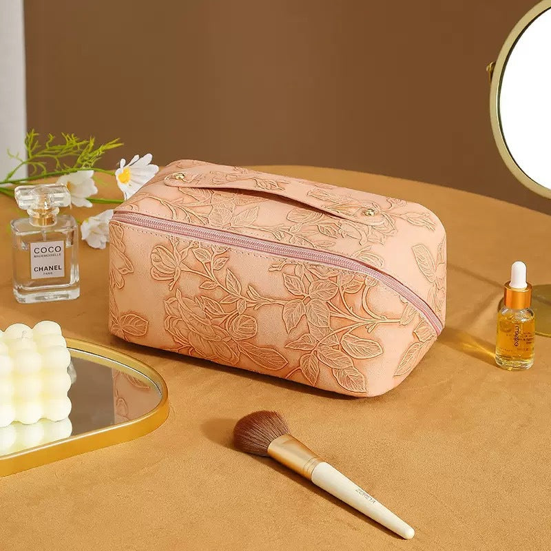 Waterproof Embossed Storage Skin Care Flat Portable Good-looking Bags