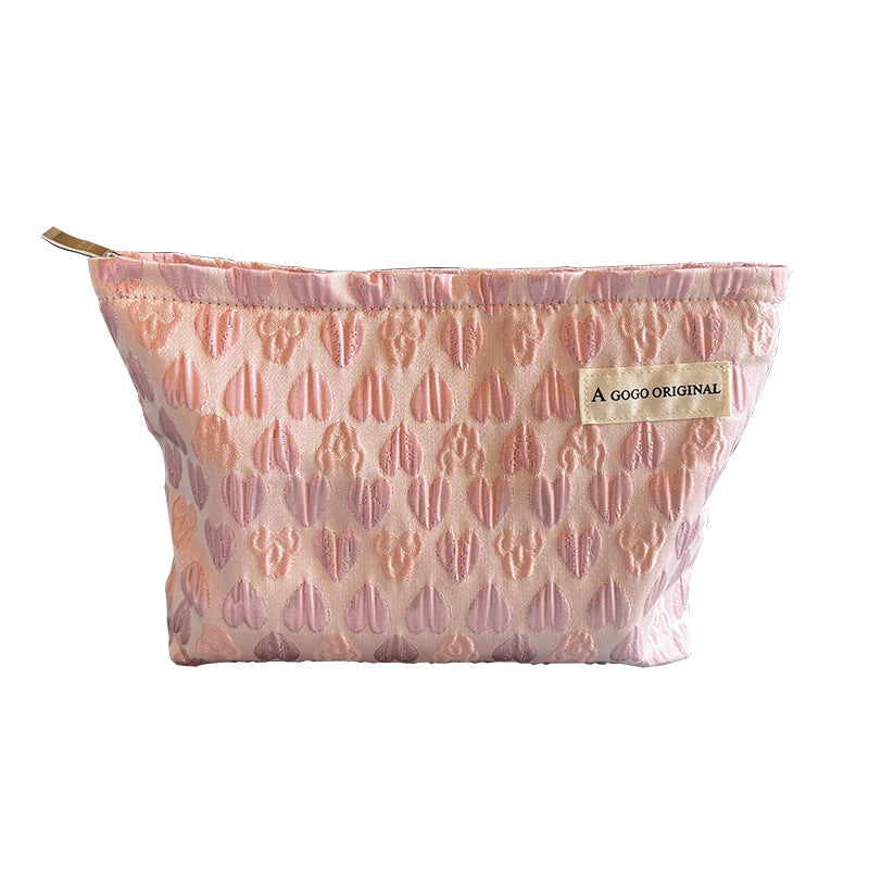 Love Canvas Portable Cosmetics Storage Out Wash Certificate Makeup Bag