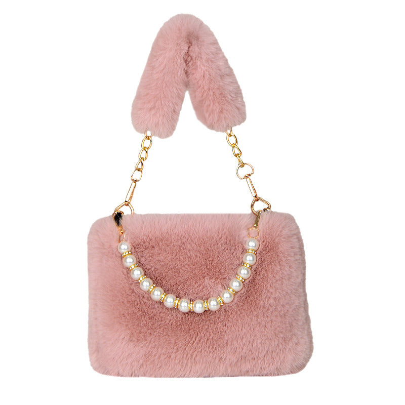 Plush Female Niche Chain Fashion Fur Women's Shoulder Bag