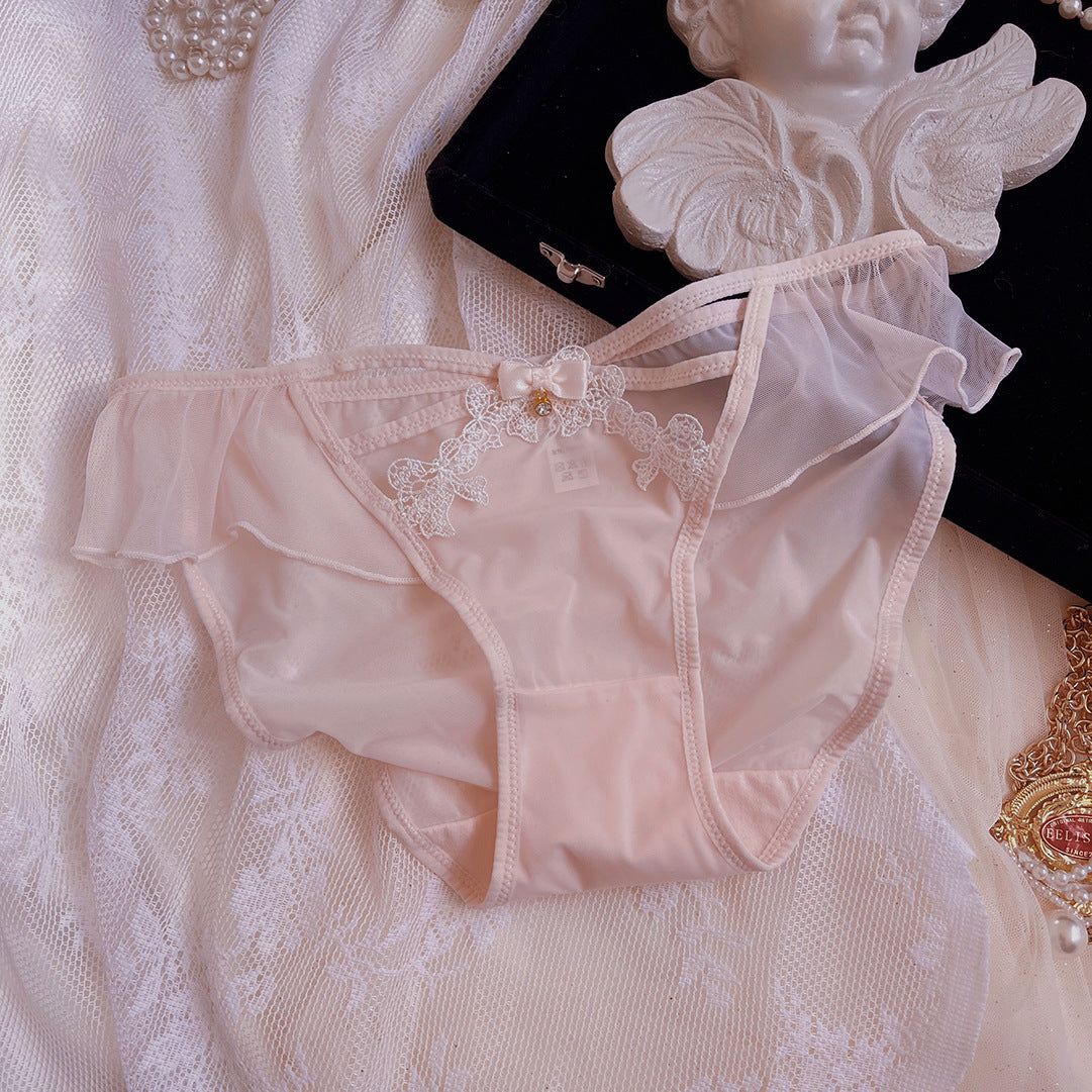 Women's Bow Lace Sexy Hot Hollow Low Waist Panties