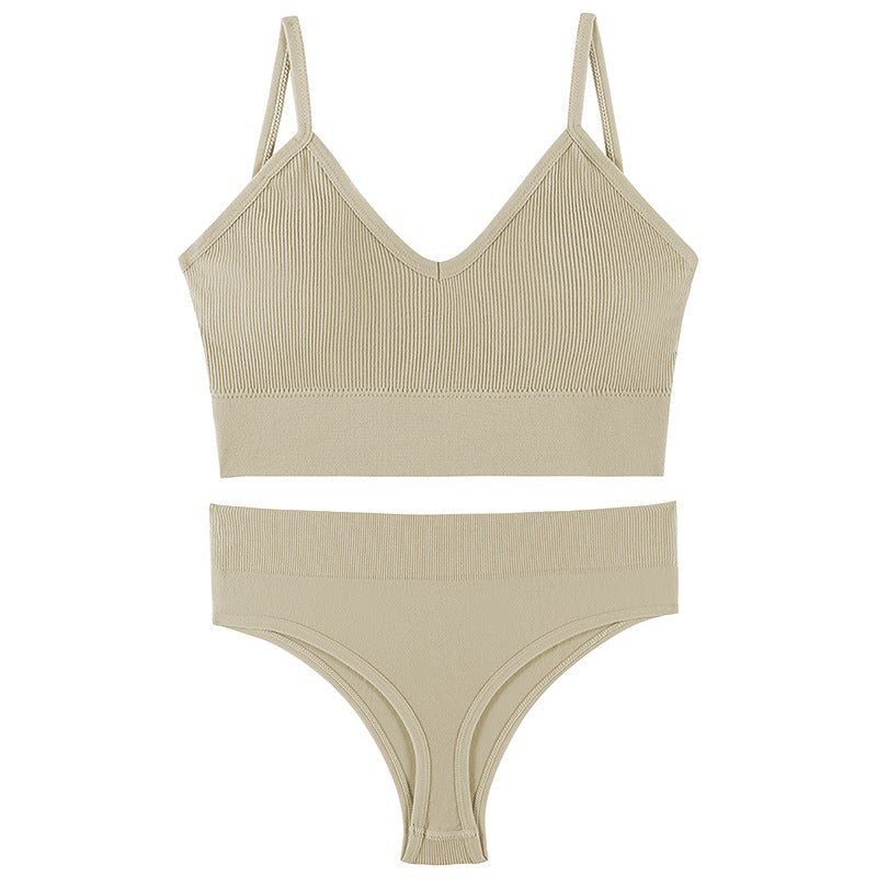 Women's French Suit Wireless Push Up Thin Lingerie Sets