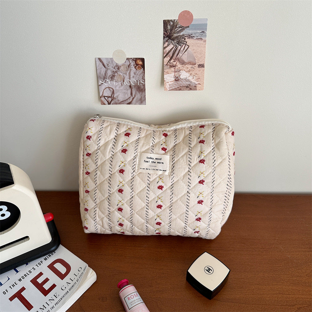 Fresh Floral Makeup Female Multifunction Storage Cosmetic Bags