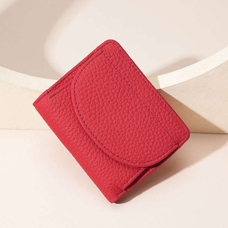 Pretty Women's Genuine Leather Swiping Mini Ladies Wallet