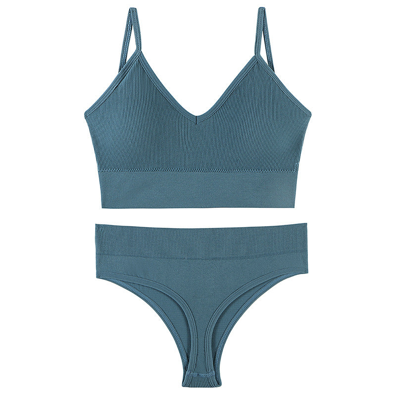 Women's French Suit Wireless Push Up Thin Lingerie Sets
