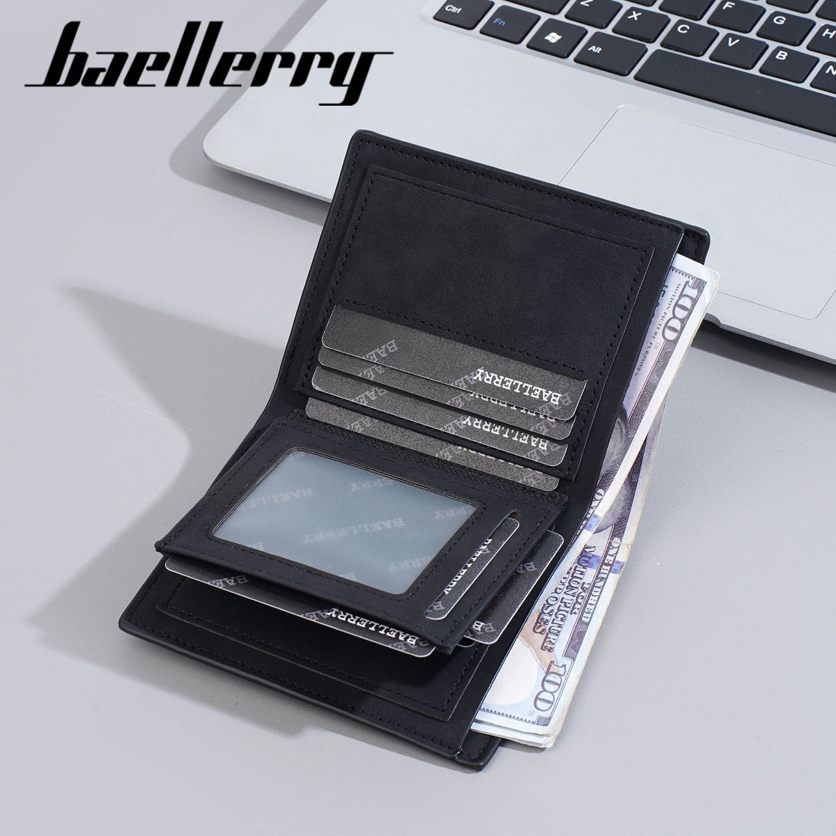 Men's Short High-grade Business Multi Slots Green Men's Wallet