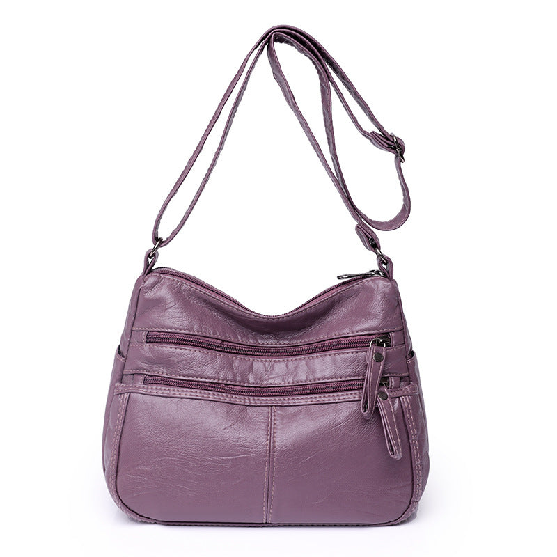 Women's Trendy Soft Leather Multilayer Fashion Lady Bags