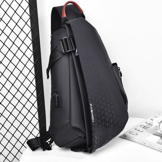Men's Trendy Cool Solid Color Function Fashion Men's Chest Bags