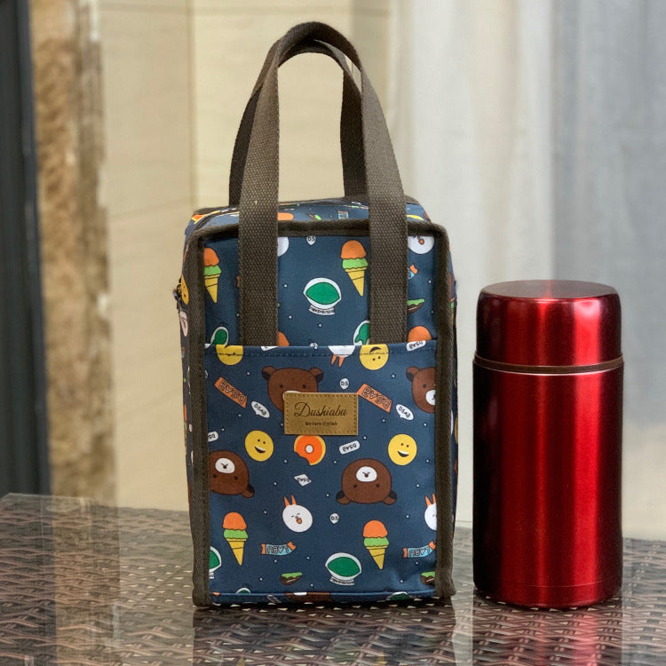 Korean Style Waterproof Thermal Preservation Lunch Box Octave Music Gun Handbags