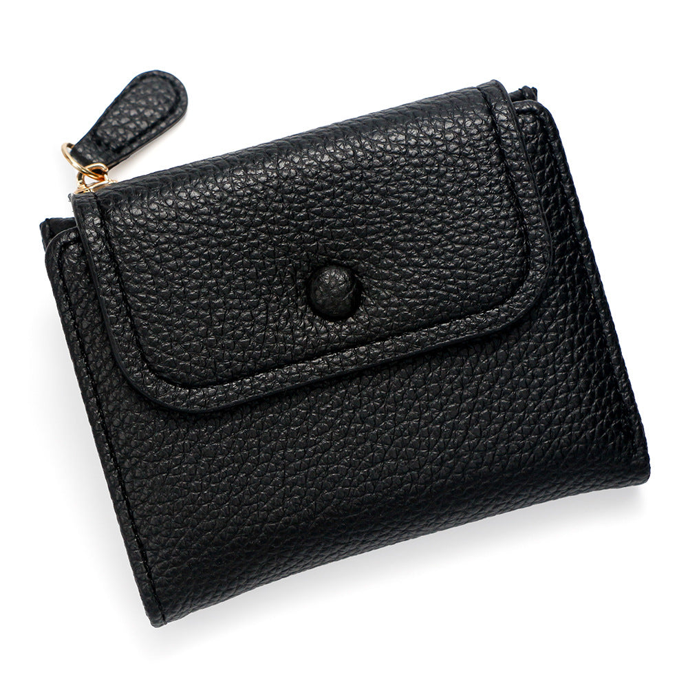 Women's Candy Color Soft Leather Litchi Pattern Ladies Wallet
