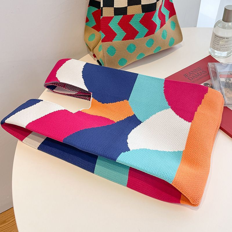 Korean Style Woolen Yarn Fashion Simple Handbags