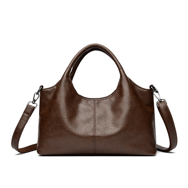 Women's Lightweight Commuter Texture Soft Leather Large Bags