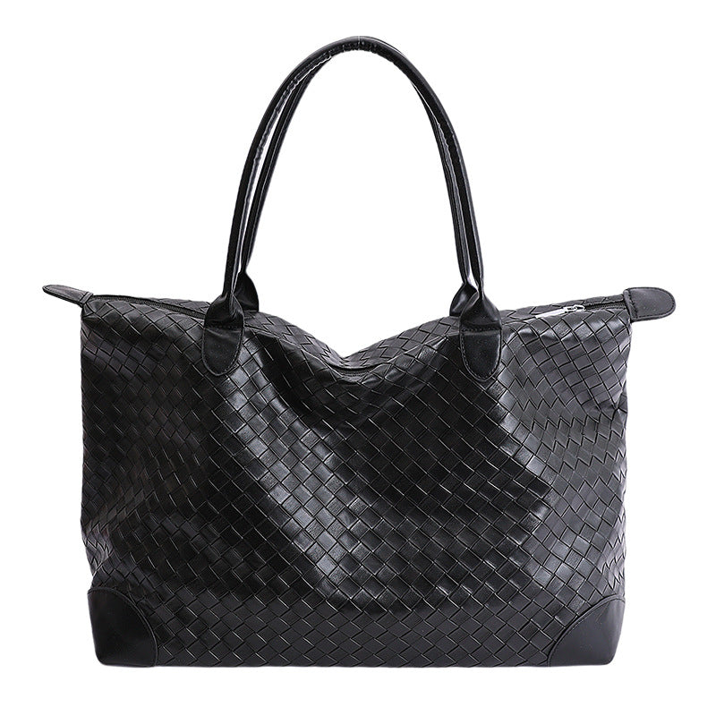 Women's Woven Large Capacity Simple Portable Short Tote Bags