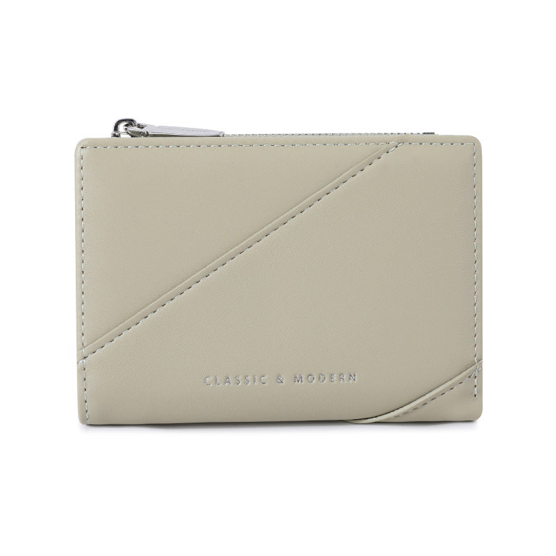 Classy Women's Short Stitching Fashion Korean Ladies Wallet