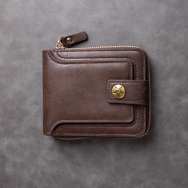 Men's Quality Short Stylish Versatile Retro Horizontal Men's Wallets