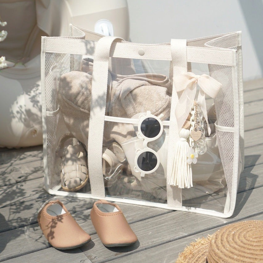 Simple Transparent Mesh Beach Large Capacity Swimming Fitness Summer Travel Bags