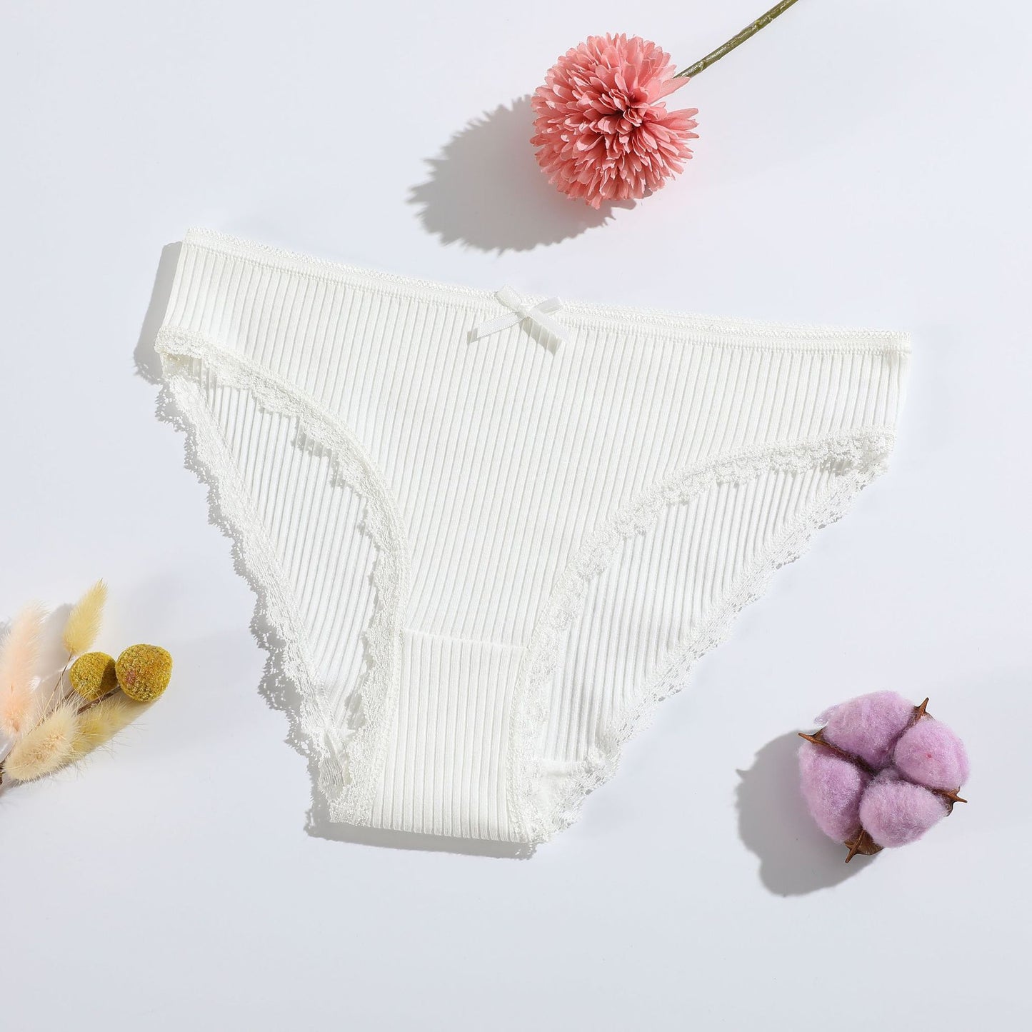 Women's Thread Briefs Solid Color Low Waist Panties