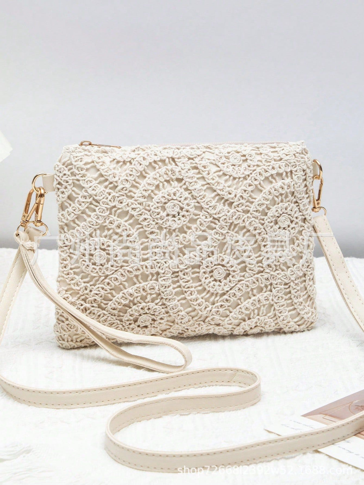 Flower Hand Holding Clutch One Light Luxury Daily Women's Messenger Bag