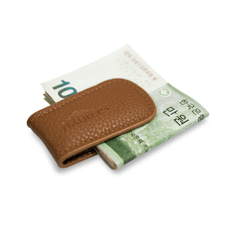 Clip Strong Magnetic Change Paper Money Ticket Men's Wallet