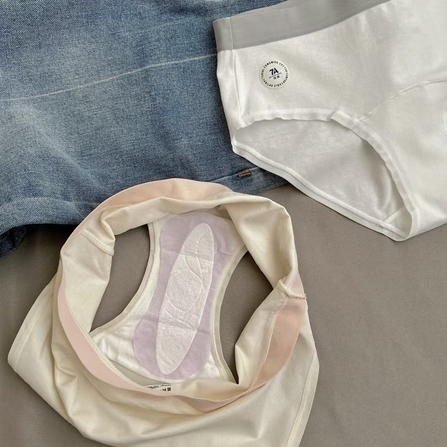Women's Lengthened Crotch Purified Cotton Underwear Pure Panties