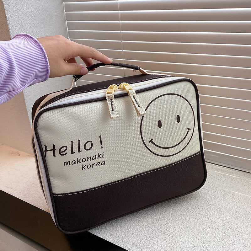 Large Capacity Good-looking Cosmetics Storage Portable Wash Canvas Makeup Bag