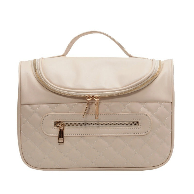 Large Capacity Toiletry Portable Cosmetics Storage Rhombus Material More Cosmetic Bags