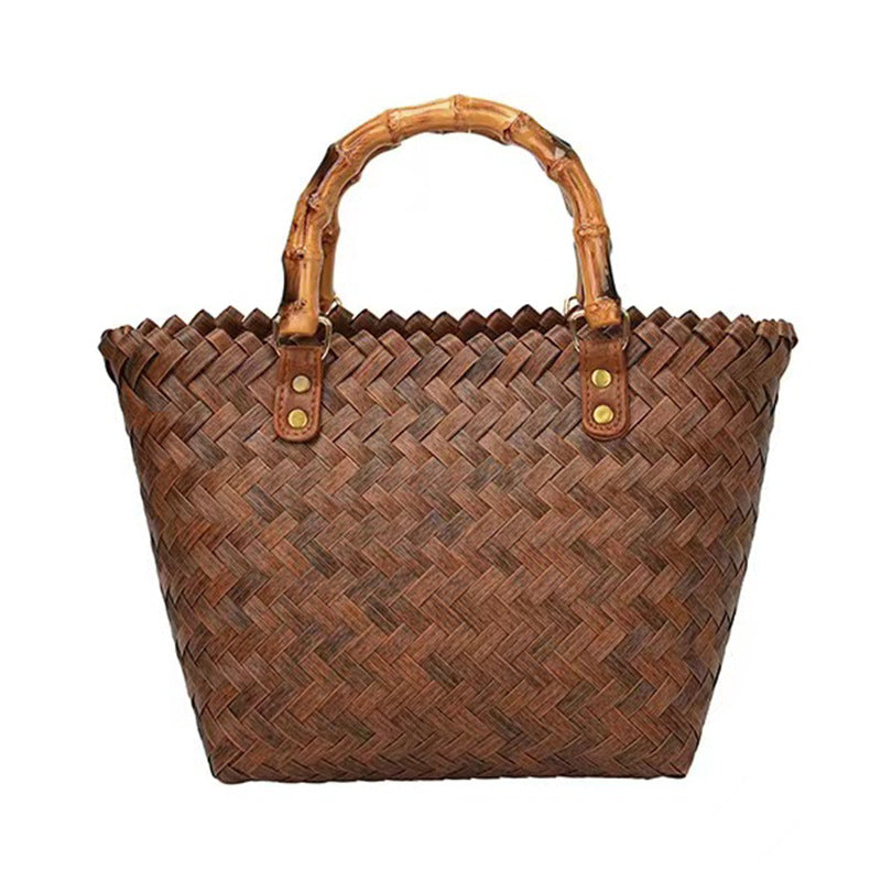 Women's Fashion Trendy Handmade Rattan Weave Retro Bags