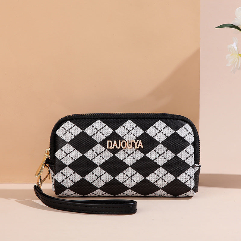 Women's Cell Double Layer Zipper Long Handbags