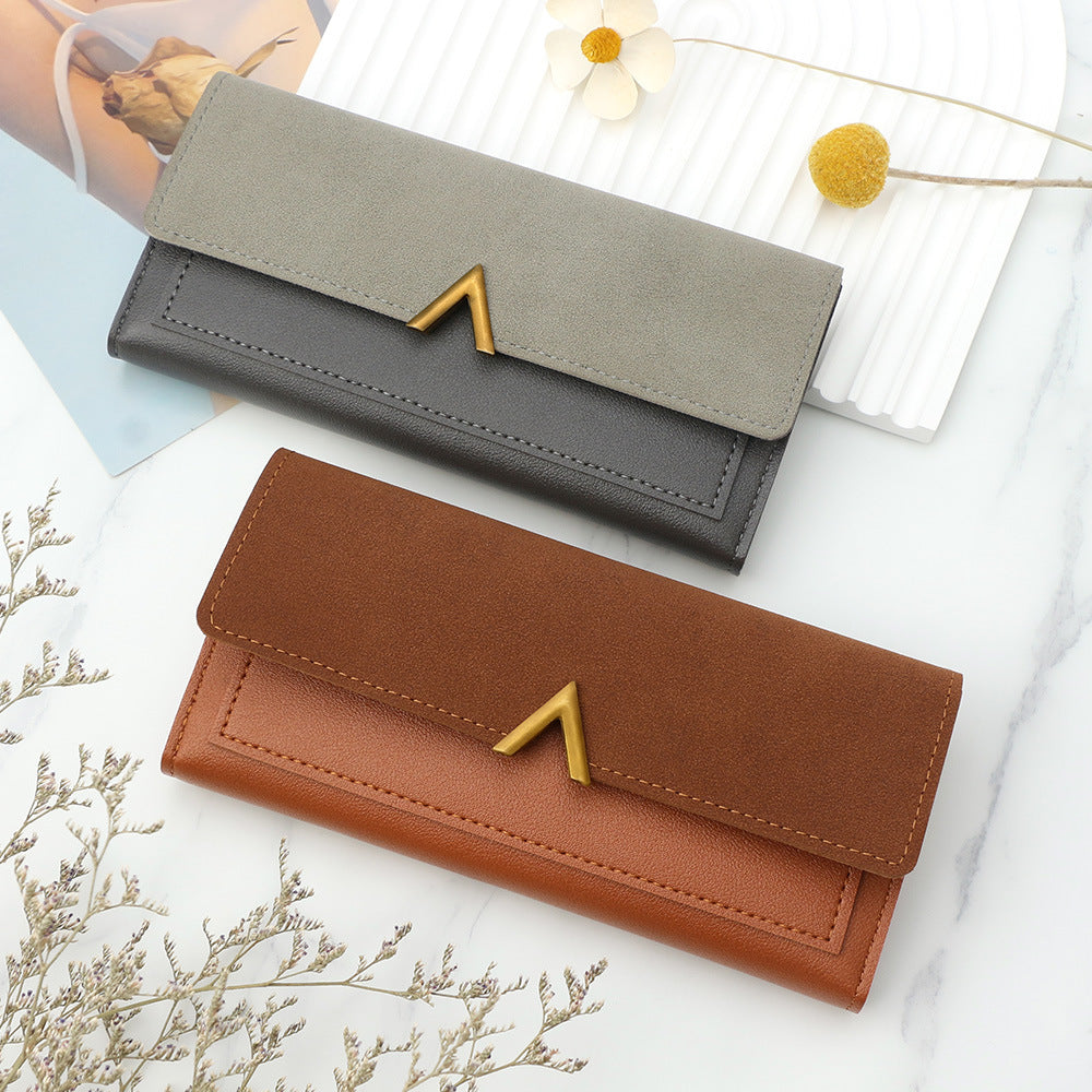 Women's Korean Long Word Three-fold Change Ladies Wallet