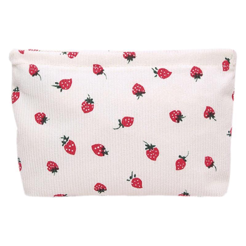 Cute Strawberry Autumn Retro Fashion Simple Trend Makeup Bag