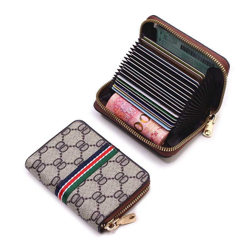 Men's Clearance Zipper Female Driving License Leather Card Holder